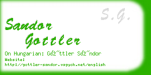 sandor gottler business card